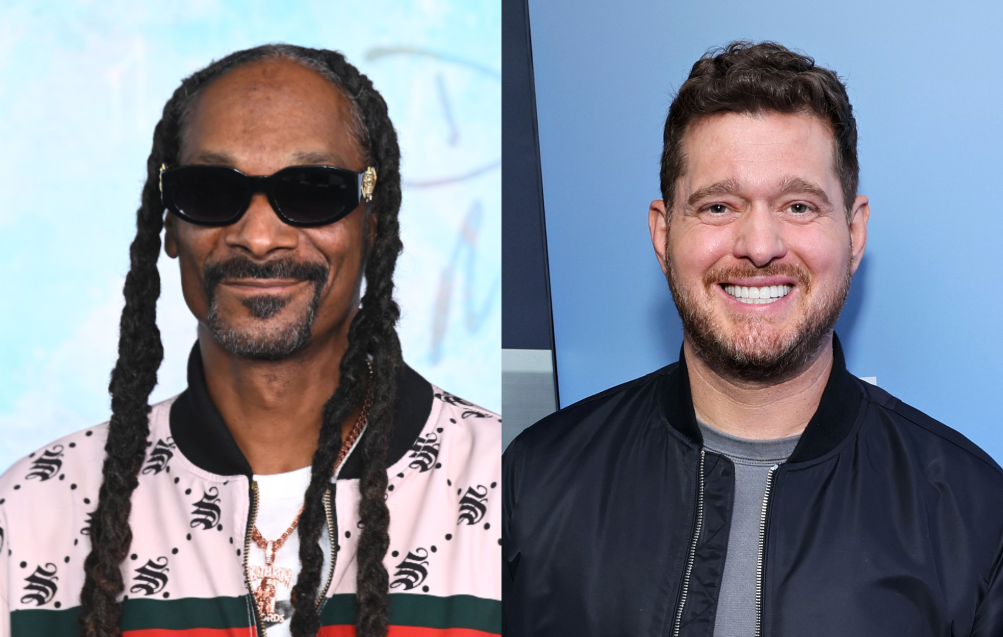 Snoop Dogg and Michael Bublé. Photo credit: Araya Doheny / FilmMagic; Cindy Ord/Getty Images